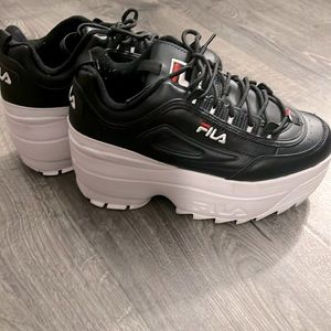 Black Filament Platform Sneakers 8 1/2 Worn Twice